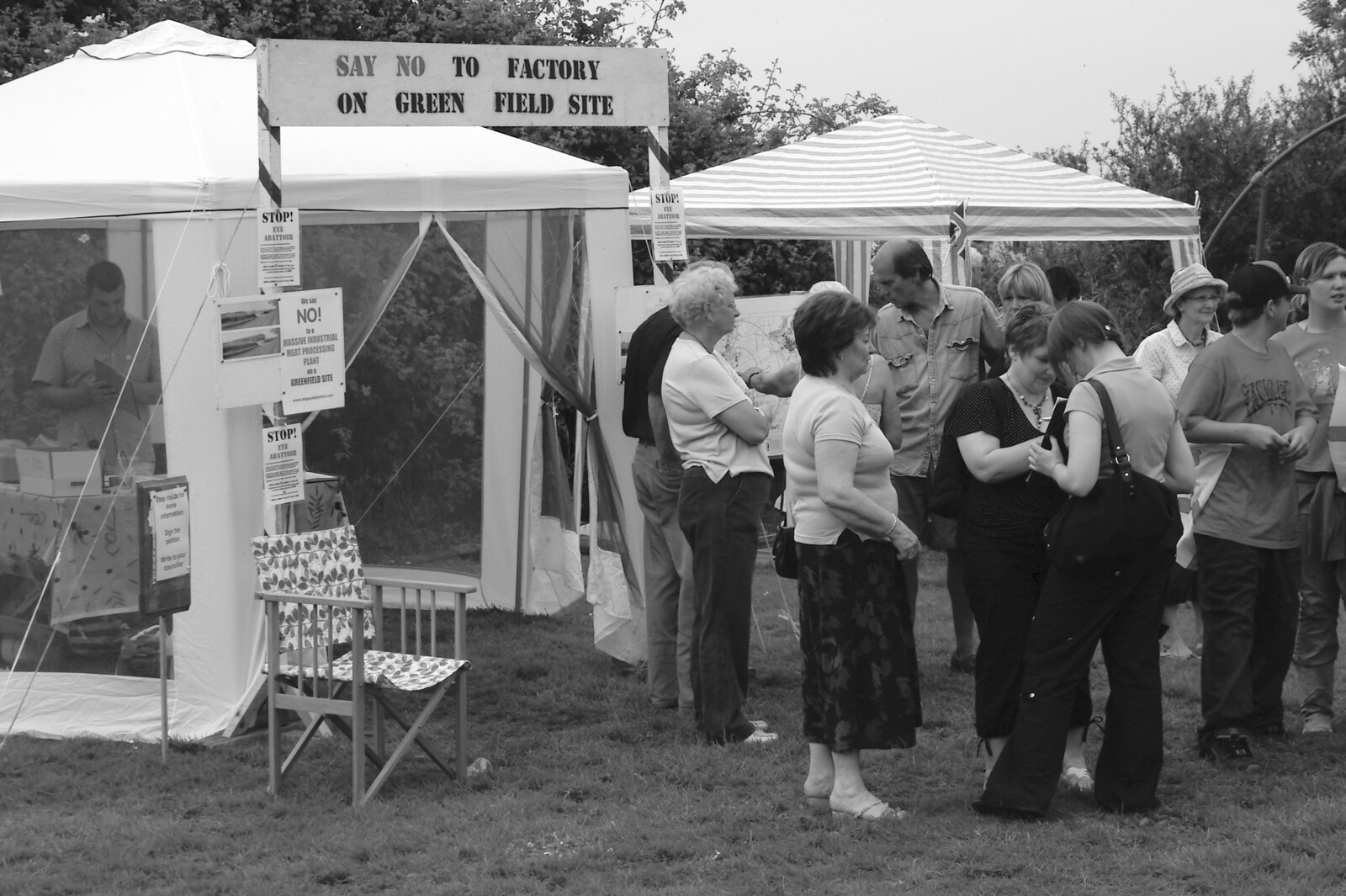 A small protest against plans for Eye Airfield from The Village Fête, Yaxley, Suffolk - 18th June 2006