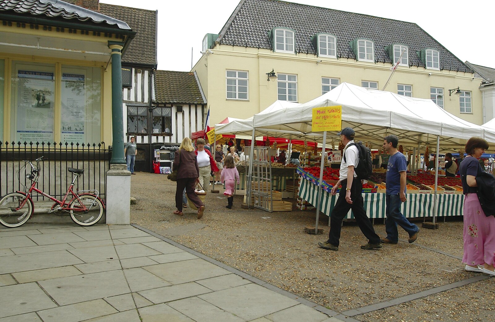 Stalls near the museum from A French Market Visits, Diss, Norfolk - 24th June 2006