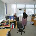Louise mills about, Qualcomm Moves Offices, Milton Road, Cambridge - 26th July 2006