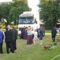 One party-goer arrives in a Volvo tractor unit, The BBs Play Athelington Hall, Horham, Suffolk - 29th June 2006