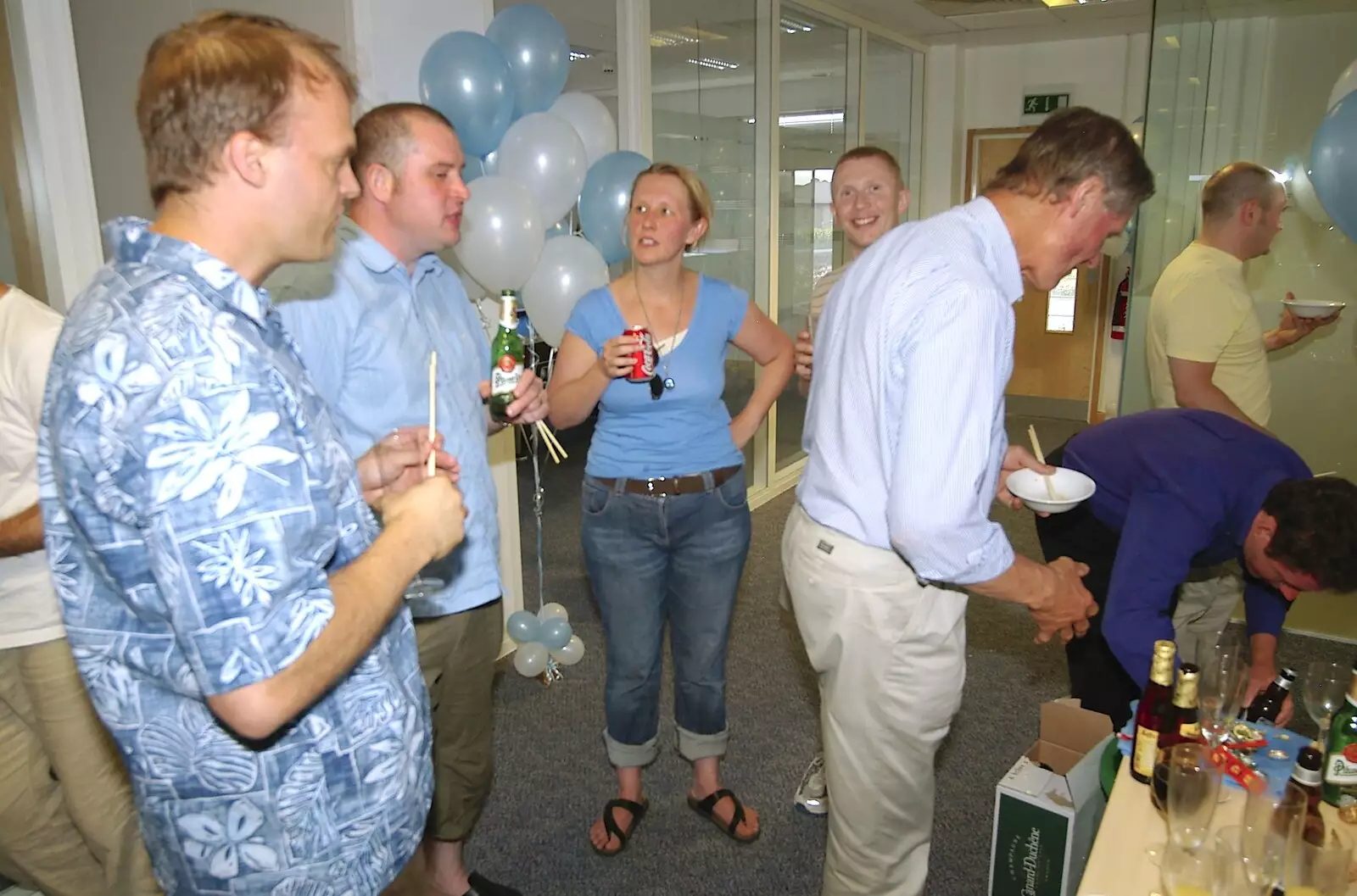 Chatting and mingling, from Qualcomm's New Office Party, Science Park, Milton Road, Cambridge - 3rd July 2006