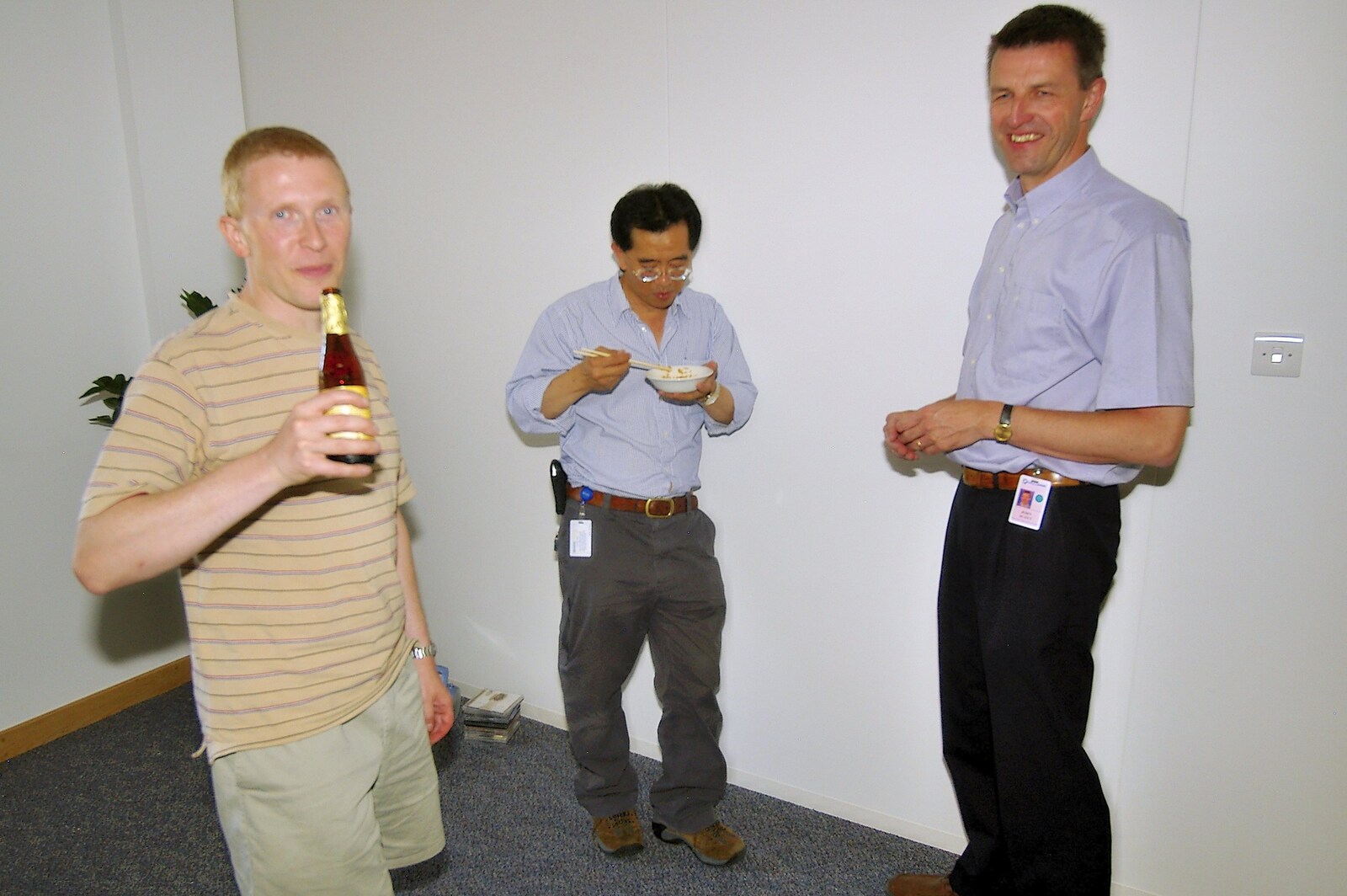 Steve, James and John Scott from Qualcomm's New Office Party, Science Park, Milton Road, Cambridge - 3rd July 2006