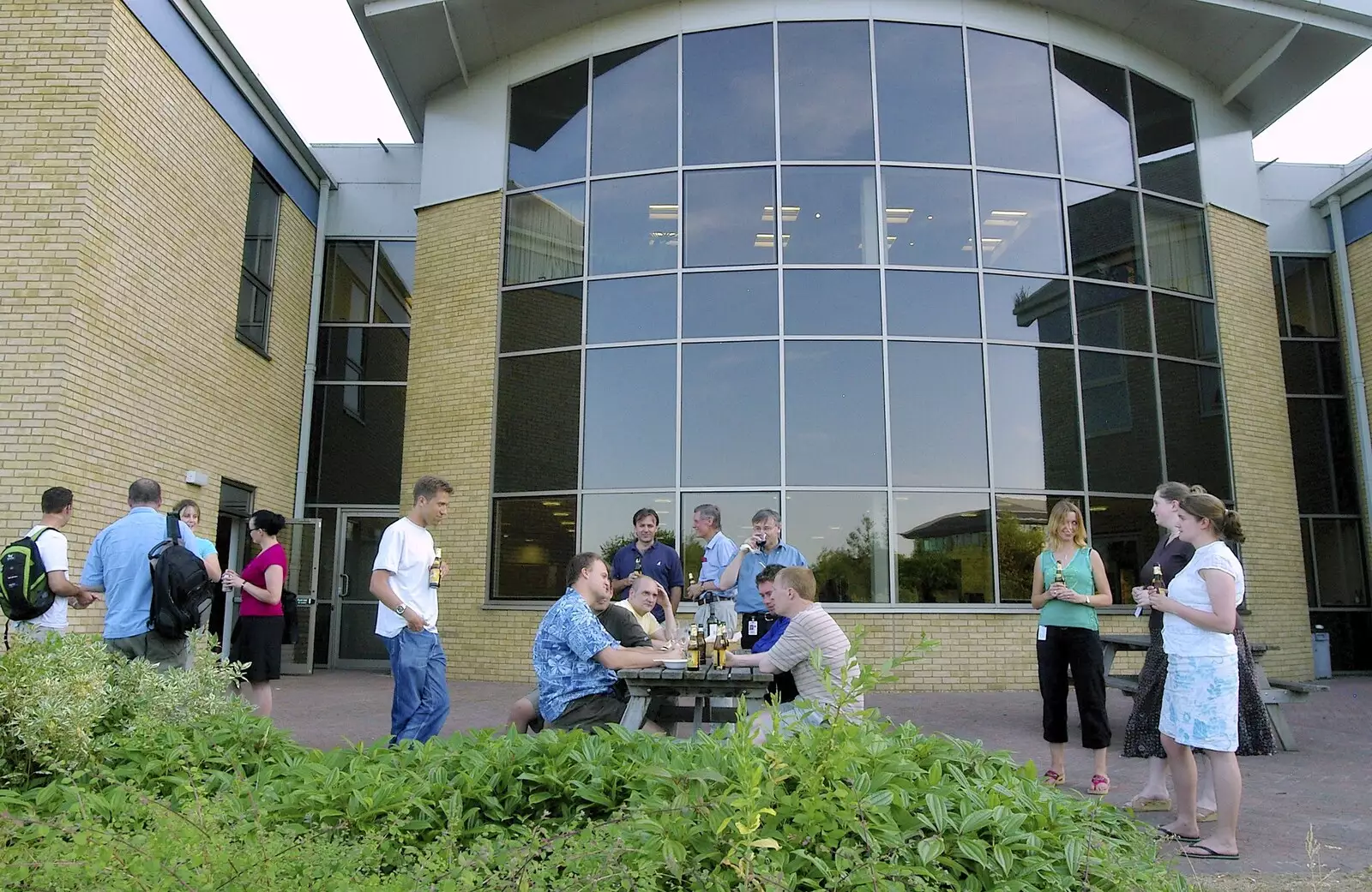 Round the back of the new offices, from Qualcomm's New Office Party, Science Park, Milton Road, Cambridge - 3rd July 2006