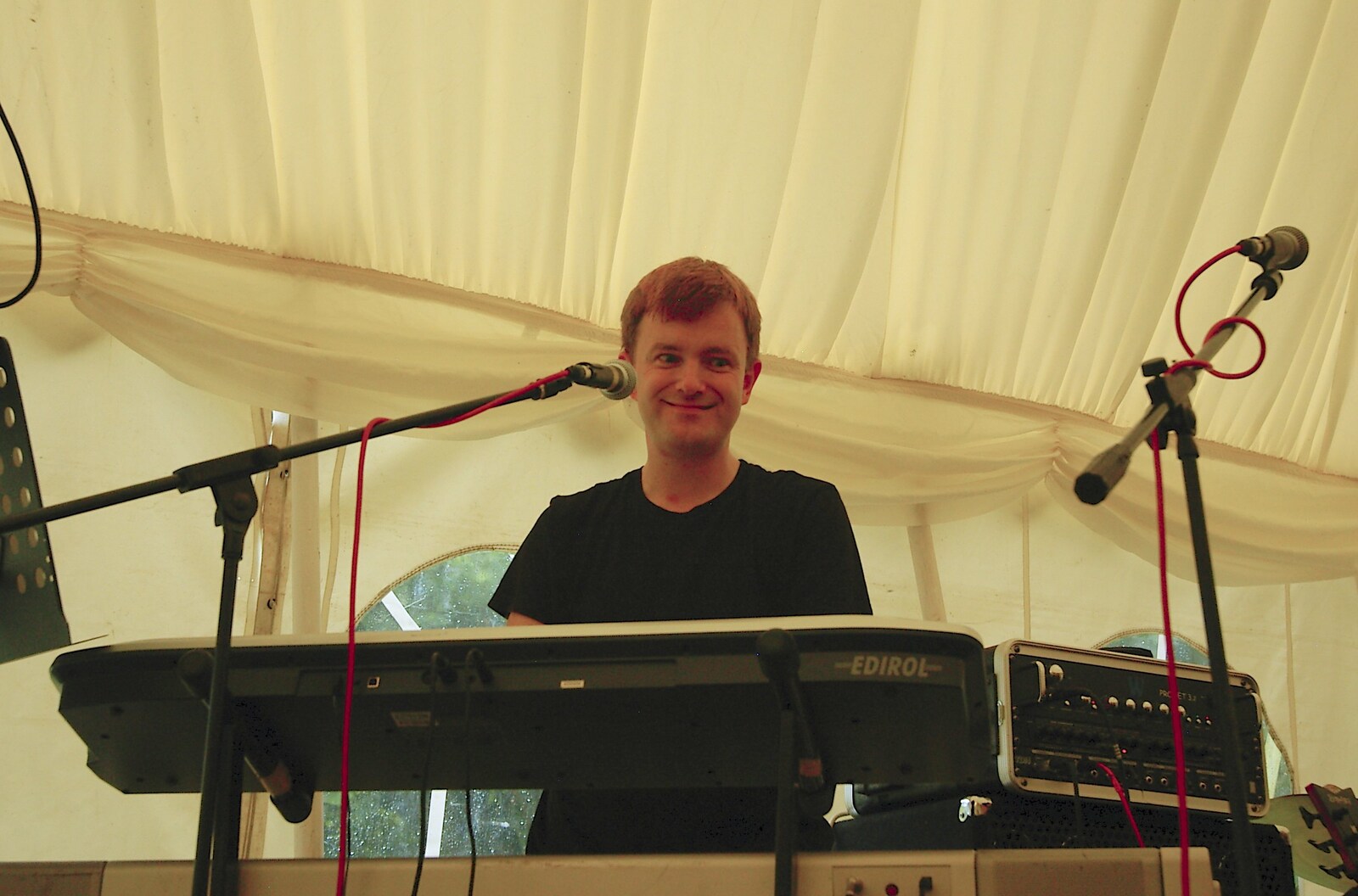 Nosher behind the keyboards from The BBs Play Yaxley Hall, Yaxley, Suffolk - 7th July 2006