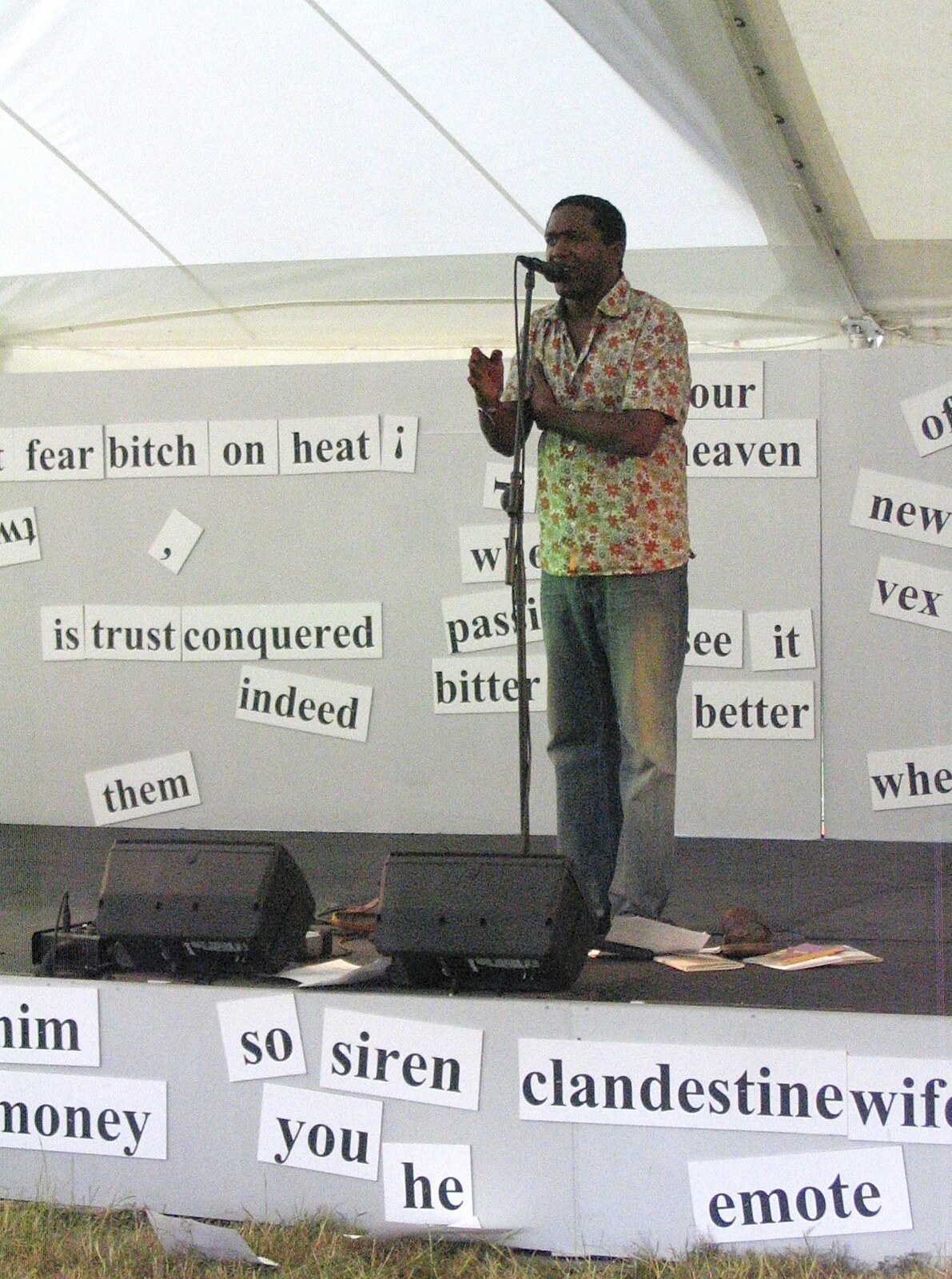 A bit of Lemn Sissay in the Stand-up Poetry Arena from The First Latitude Festival, Henham Park, Suffolk - 14th July 2006