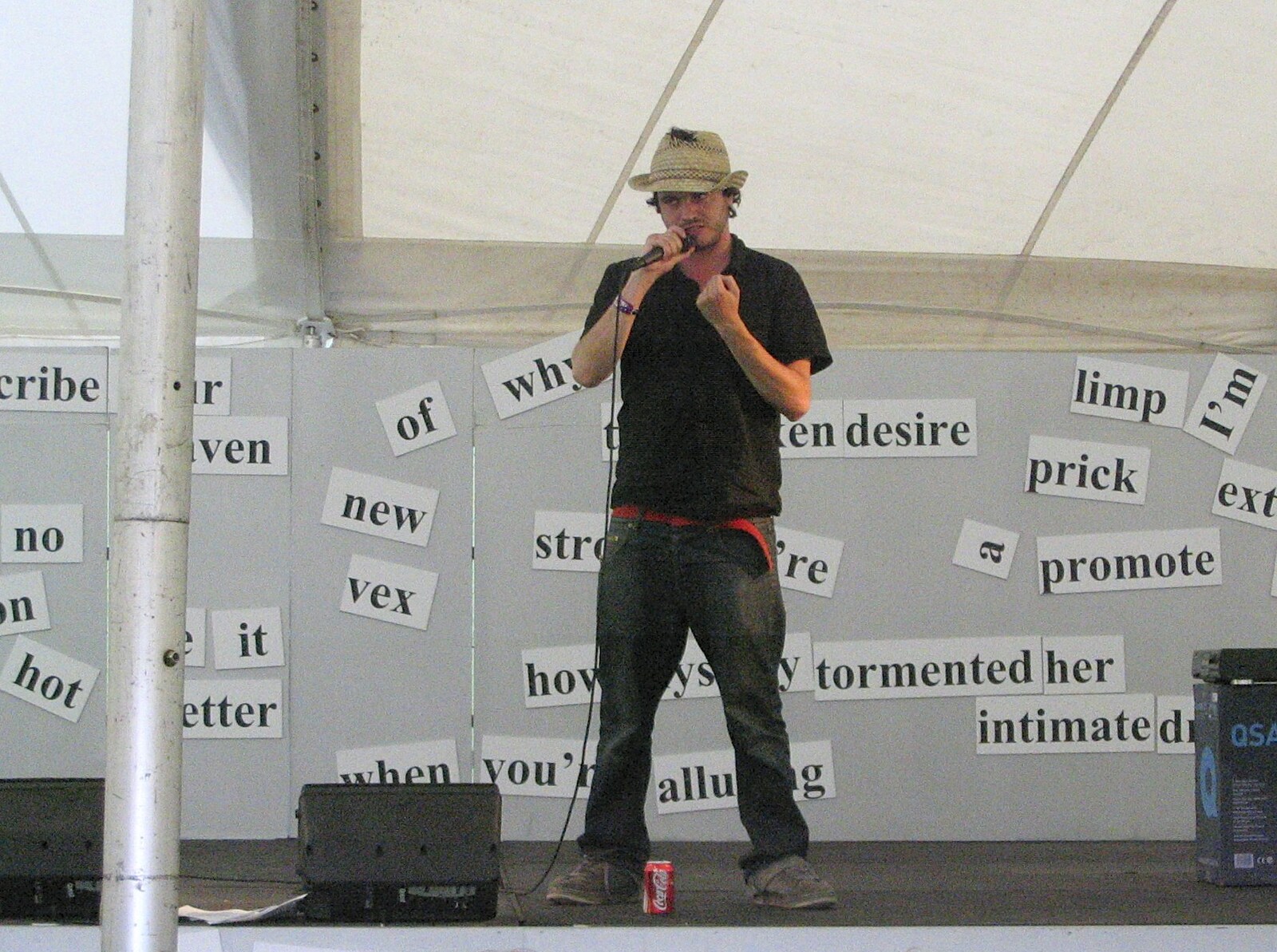 Ross Sutherland MC in the Stand-up Poetry Arena from The First Latitude Festival, Henham Park, Suffolk - 14th July 2006