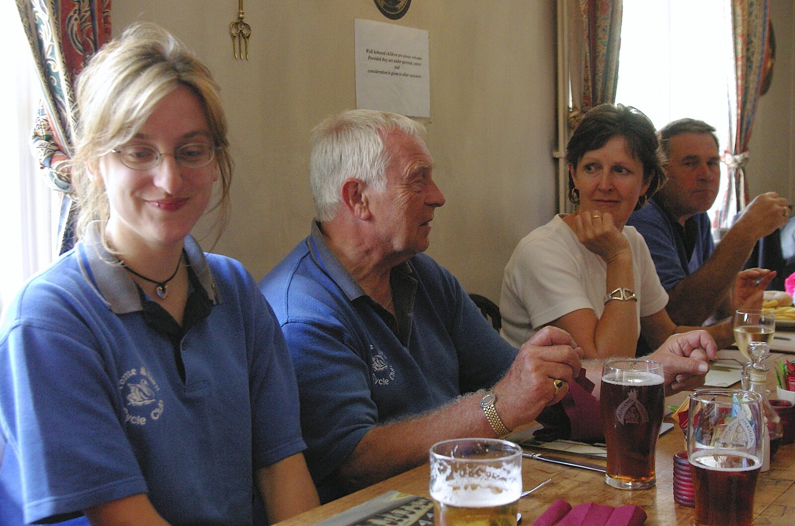 Suey, Colin, Jill and Alan from The BSCC Charity Bike Ride, Orford, Suffolk - 15th July 2006