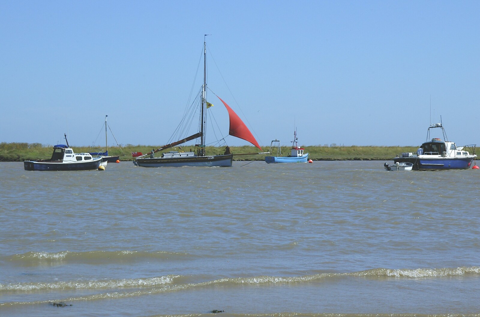 Boats on the river Ore from The BSCC Charity Bike Ride, Orford, Suffolk - 15th July 2006