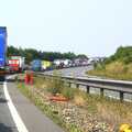 A line of vehicles, Shakespeare at St. John's, Parker's Piece and the A14's Worst Day - 17th July 2006