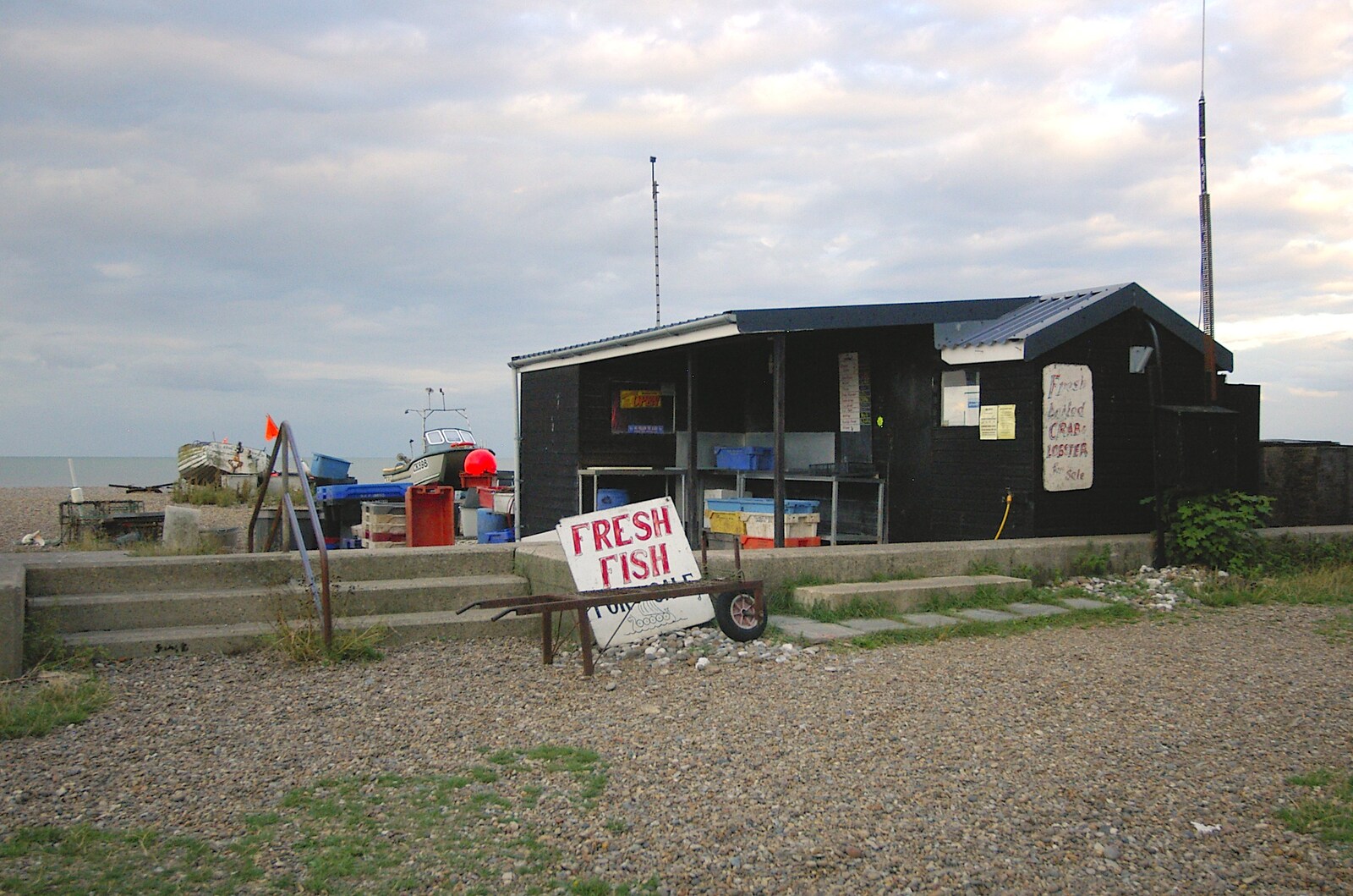 The fresh fish shed from The Regatta Restaurant with Mother and Mike, Aldeburgh, Suffolk - 10th August 2006