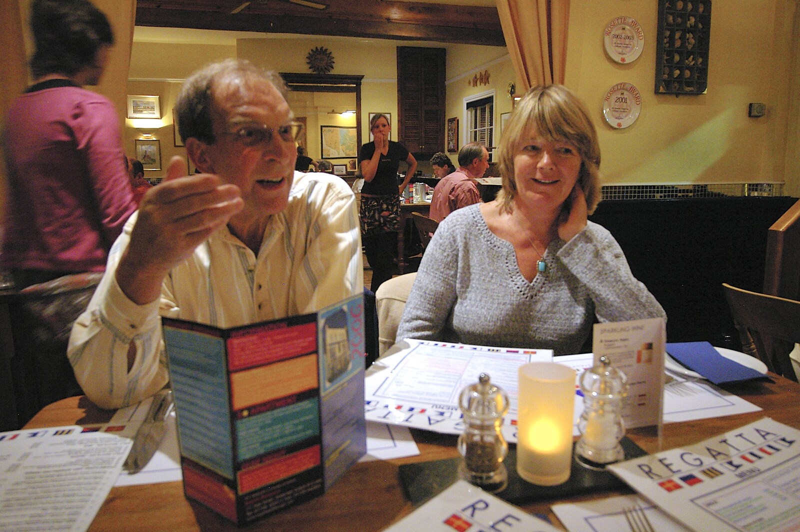 We're in Regatta restaurant for dinner from The Regatta Restaurant with Mother and Mike, Aldeburgh, Suffolk - 10th August 2006