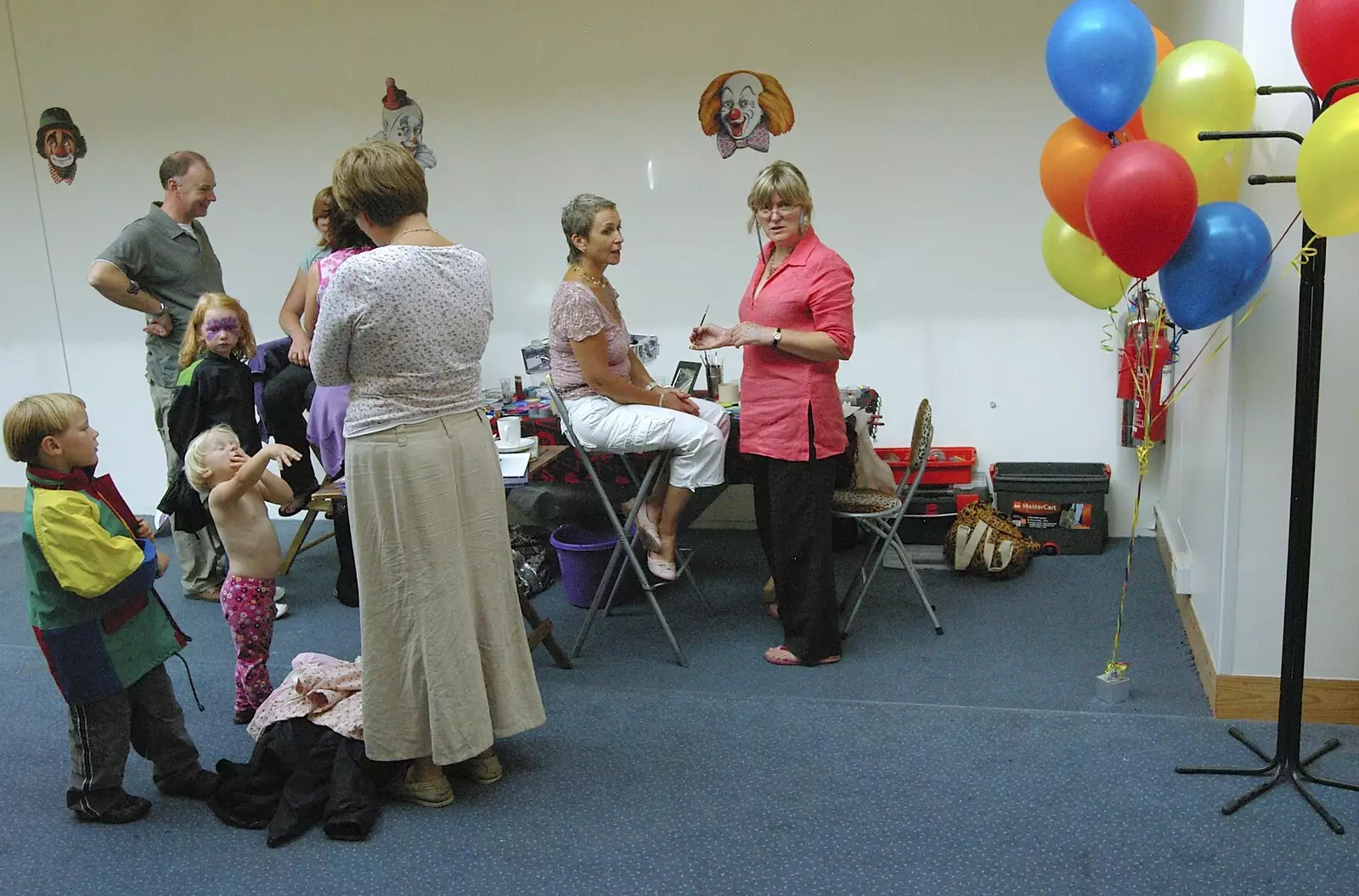 In the painting corner, from Qualcomm's Summer Circus Thrash, Churchill College, Cambridge - 18th August 2006