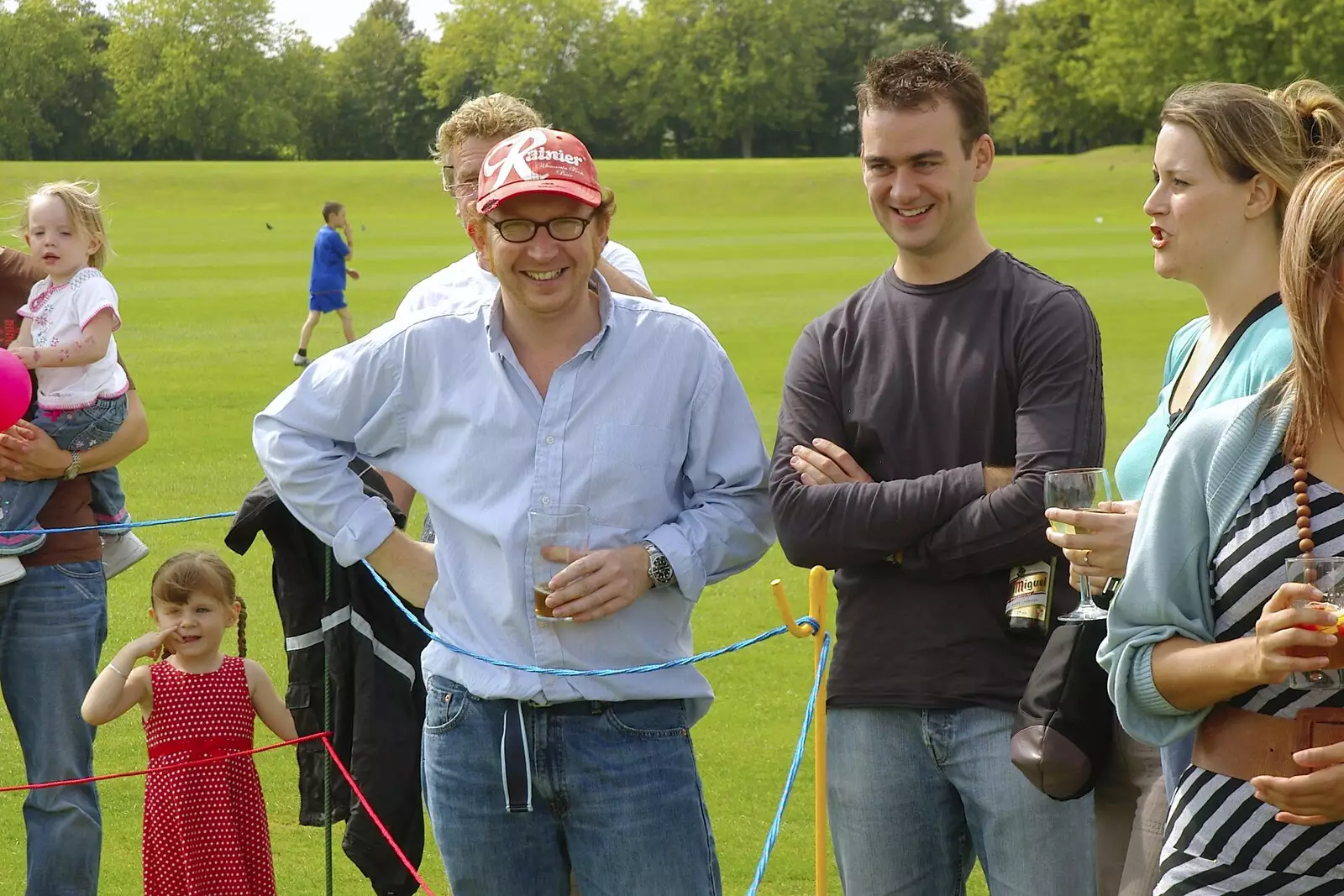 Julian and James, from Qualcomm's Summer Circus Thrash, Churchill College, Cambridge - 18th August 2006