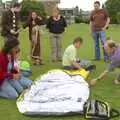 Martin gets his kite out, Qualcomm's Summer Circus Thrash, Churchill College, Cambridge - 18th August 2006