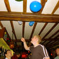 Alan's Birthday at the Swan Inn, Brome, Suffolk - 18th August 2006, Bill sticks balloons to the ceiling with static from his head
