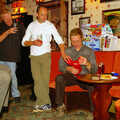 Alan's Birthday at the Swan Inn, Brome, Suffolk - 18th August 2006, DH can't help but squeeze Marc's bright red one