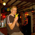 Alan's Birthday at the Swan Inn, Brome, Suffolk - 18th August 2006, Bill's balloon gives it two fingers