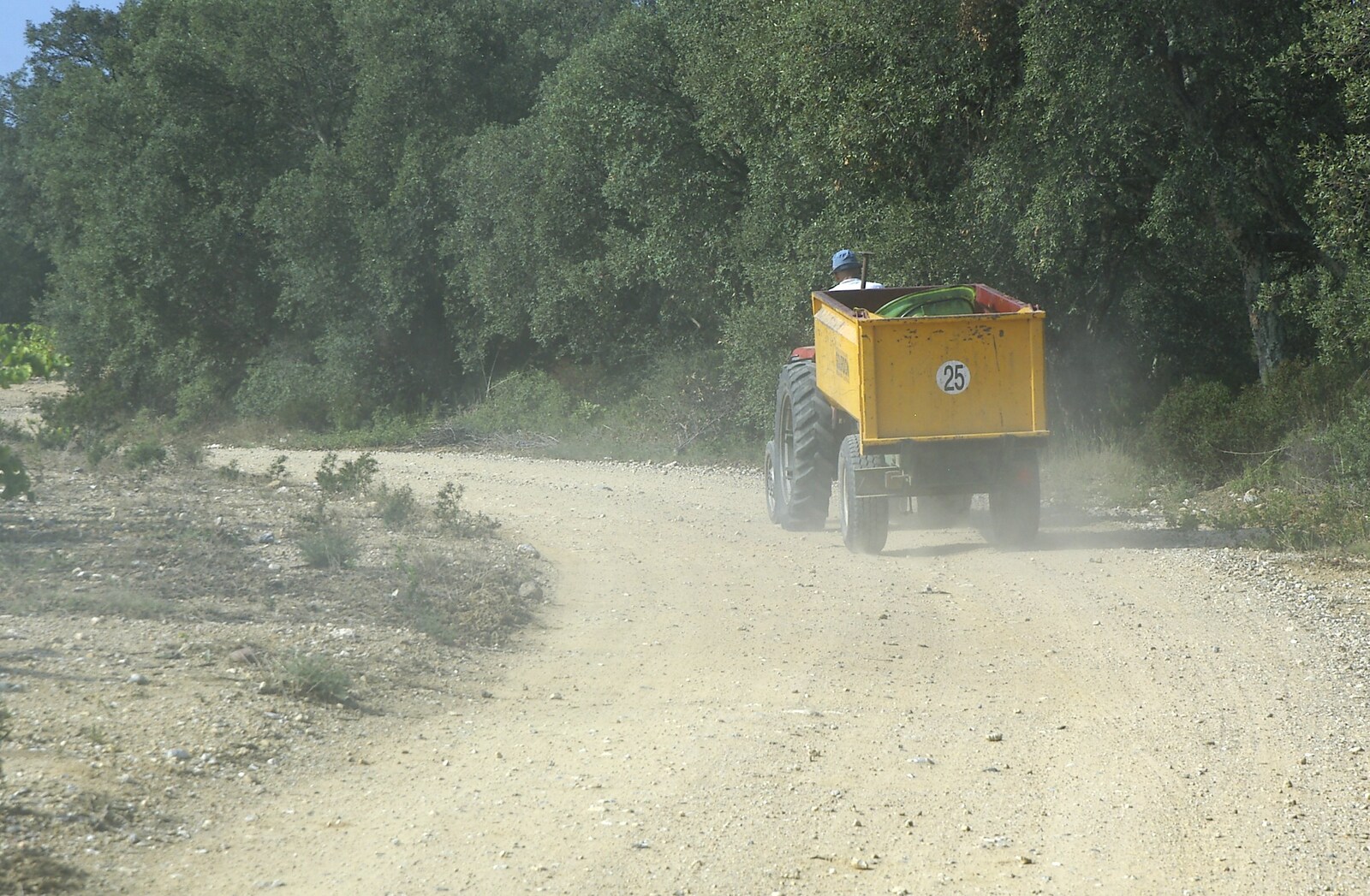 A tractor on the road between Fourques and Cerét from A Roussillon Farmhouse, Fourques, Perpignan, France - 17th September 2006