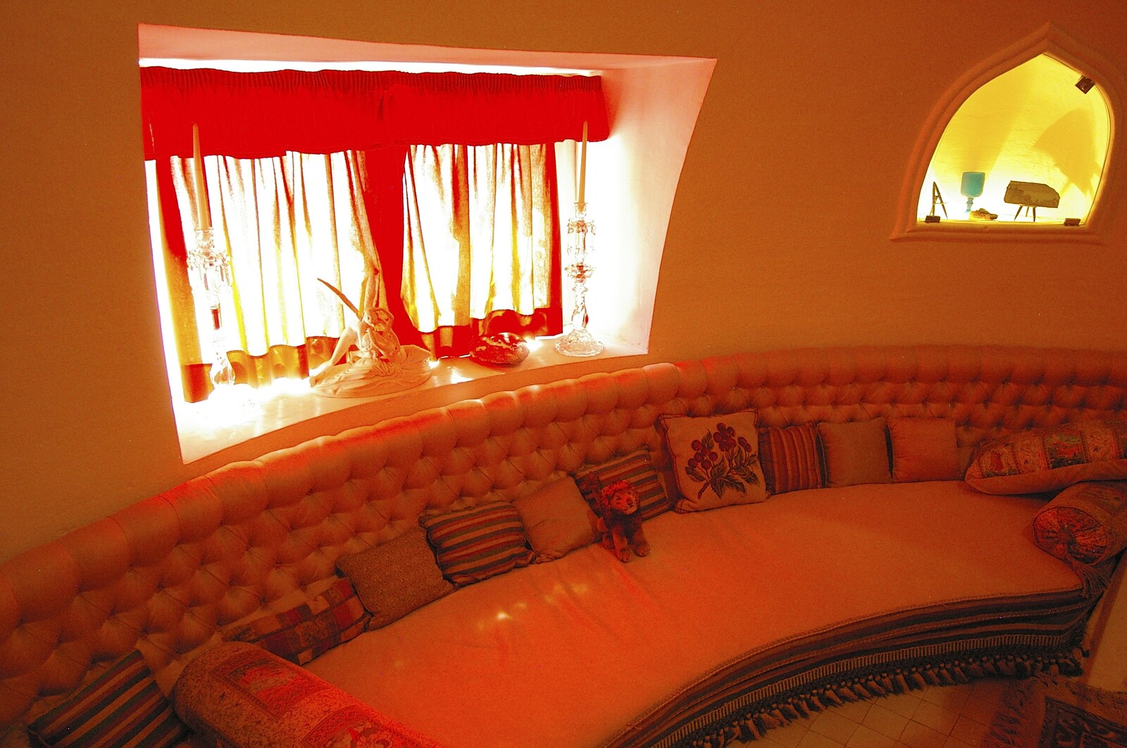 An orange boudoir from Salvador Dalí's House, Port Lligat, Spain - 19th Deptember 2006