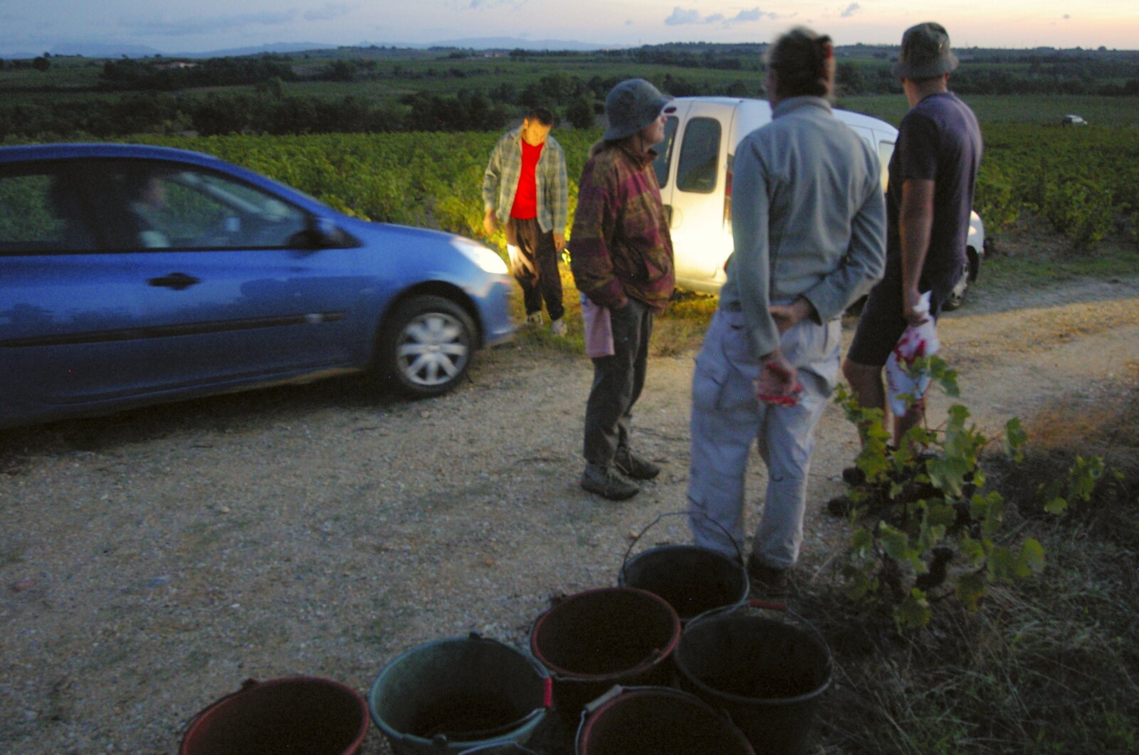 The grape pickers assemble at about 6.30am from Grape Picking and Pressing, Roussillon, France - 19th September 2006