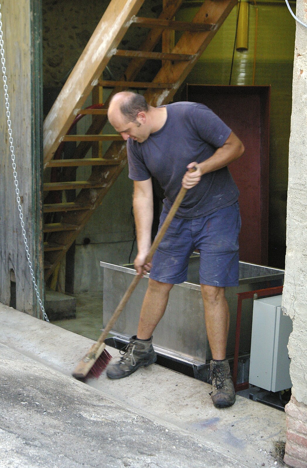 A bit of sweeping occurs from Grape Picking and Pressing, Roussillon, France - 19th September 2006