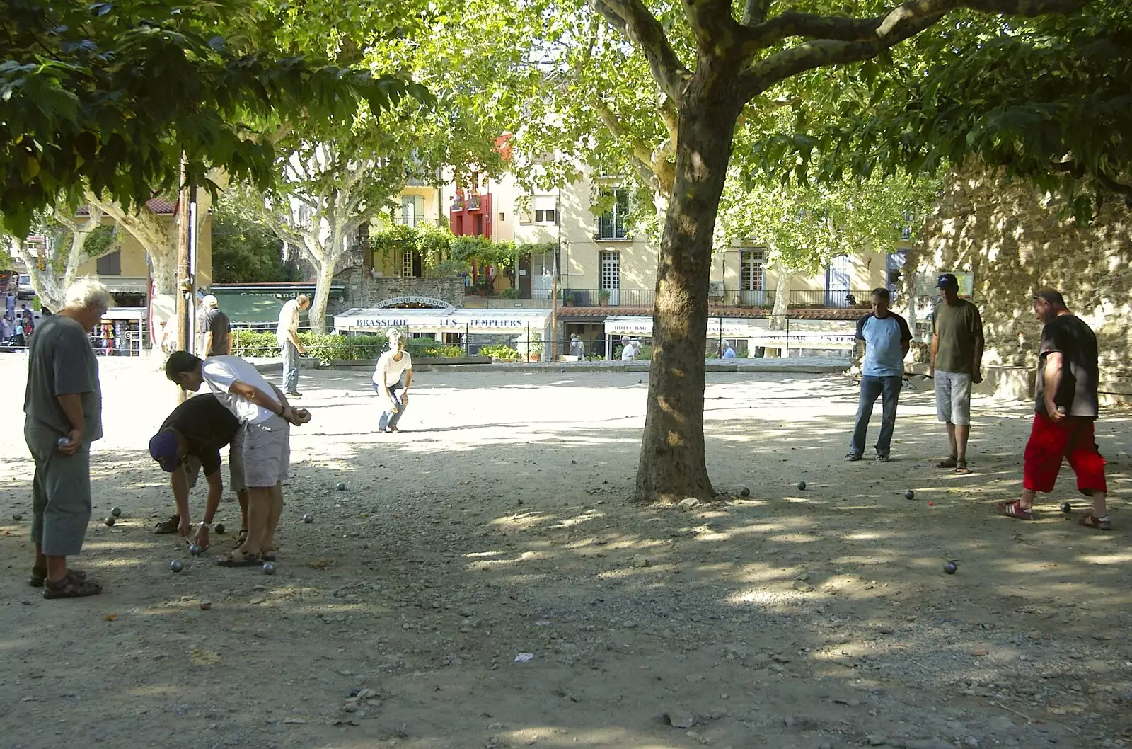 Boules in the square, from The Colourful Boats of Collioure, France - 20th September 2006