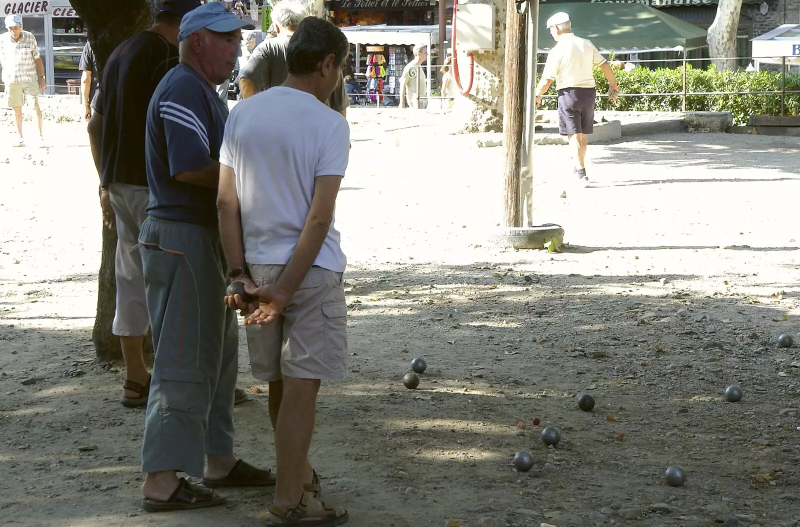 Boules are inspected, from The Colourful Boats of Collioure, France - 20th September 2006