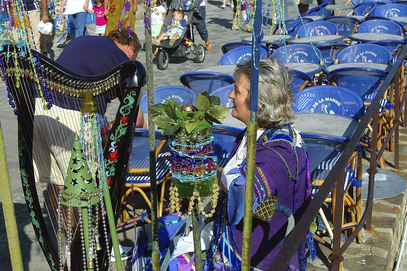 A woman sells stuff, from The Colourful Boats of Collioure, France - 20th September 2006