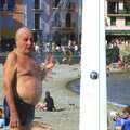 A geezer with moobs takes a shower on the beach, The Colourful Boats of Collioure, France - 20th September 2006