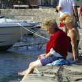 A couple of women have a paddle on the breakwater, The Colourful Boats of Collioure, France - 20th September 2006