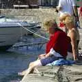 A couple of women have a paddle on the breakwater, The Colourful Boats of Collioure, France - 20th September 2006