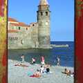 A view of the church and beach through a frame, The Colourful Boats of Collioure, France - 20th September 2006