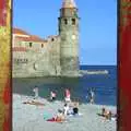 A view of the church and beach through a frame, The Colourful Boats of Collioure, France - 20th September 2006