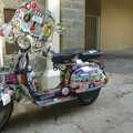There's a Vespa moped covered in stickers, A Couple of Days in Carcassonne, Aude, France - 21st September 2006