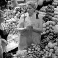 The artichoke woman looks at a customer sternly, Two Days in Barcelona, Catalunya, Spain - 22nd September 2006