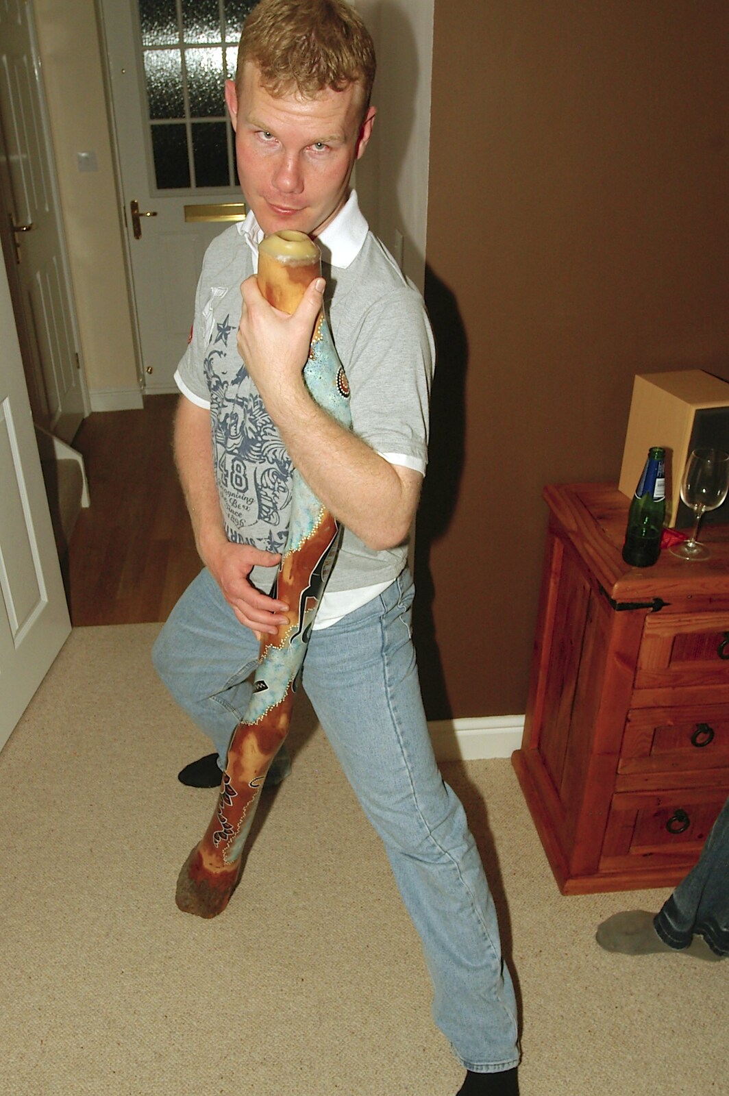 Mikey tarts it up with a didgeridoo from Fondue, Housewarmings and The Sock (An Epilogue), Cambridge and Diss - 29th September 2006
