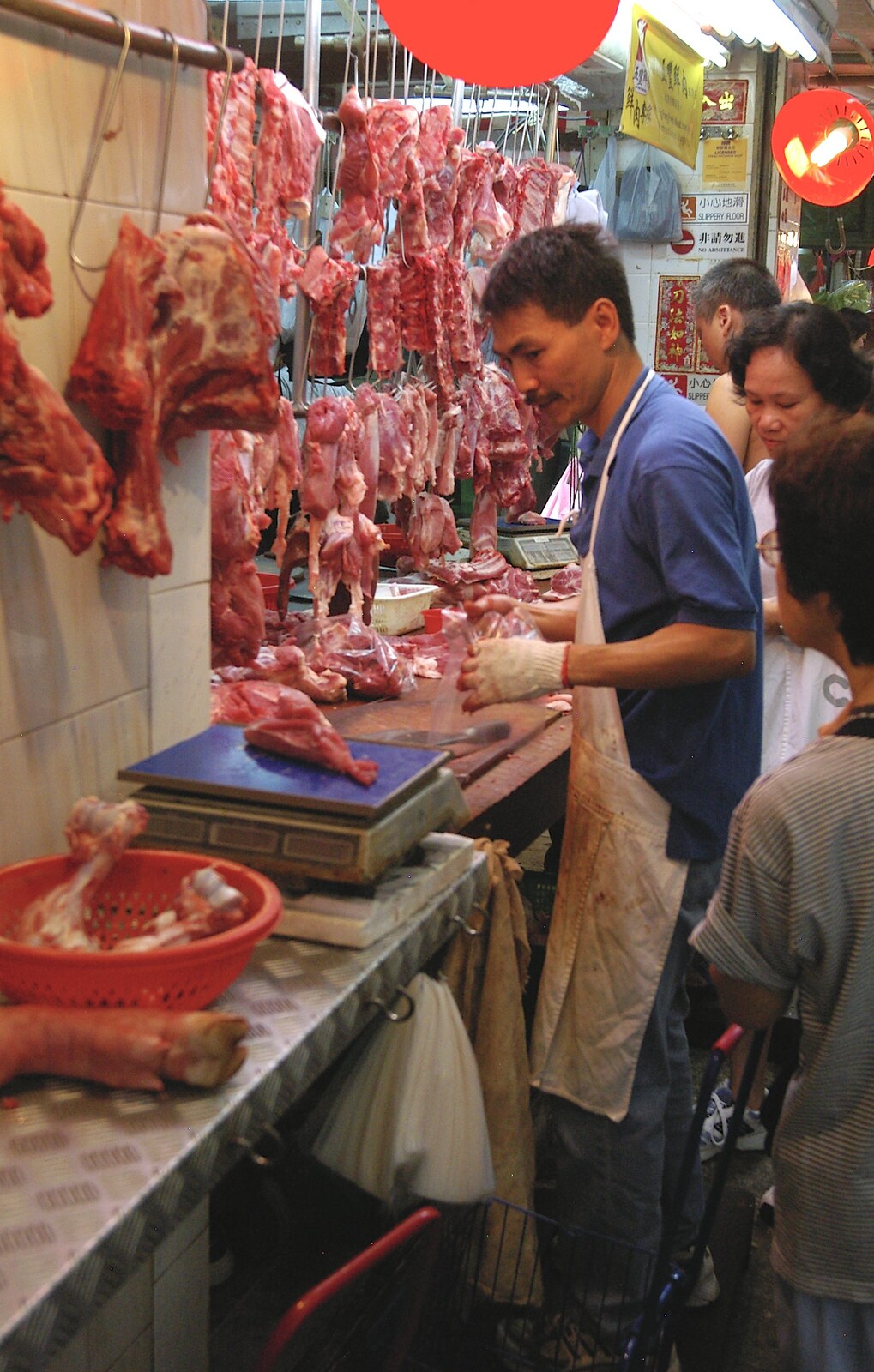 Inside the butcher's from Lan Kwai Fong Market, Hong Kong, China - 4th October 2006
