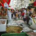 There are open tanks of writhing fish, Lan Kwai Fong Market, Hong Kong, China - 4th October 2006