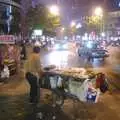 Traffic passes the food stalls by, Nanjing by Night, Nanjing, Jiangsu Province, China - 4th October 2006