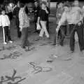 A dude writes with water on the slate pavement, Nanjing by Night, Nanjing, Jiangsu Province, China - 4th October 2006