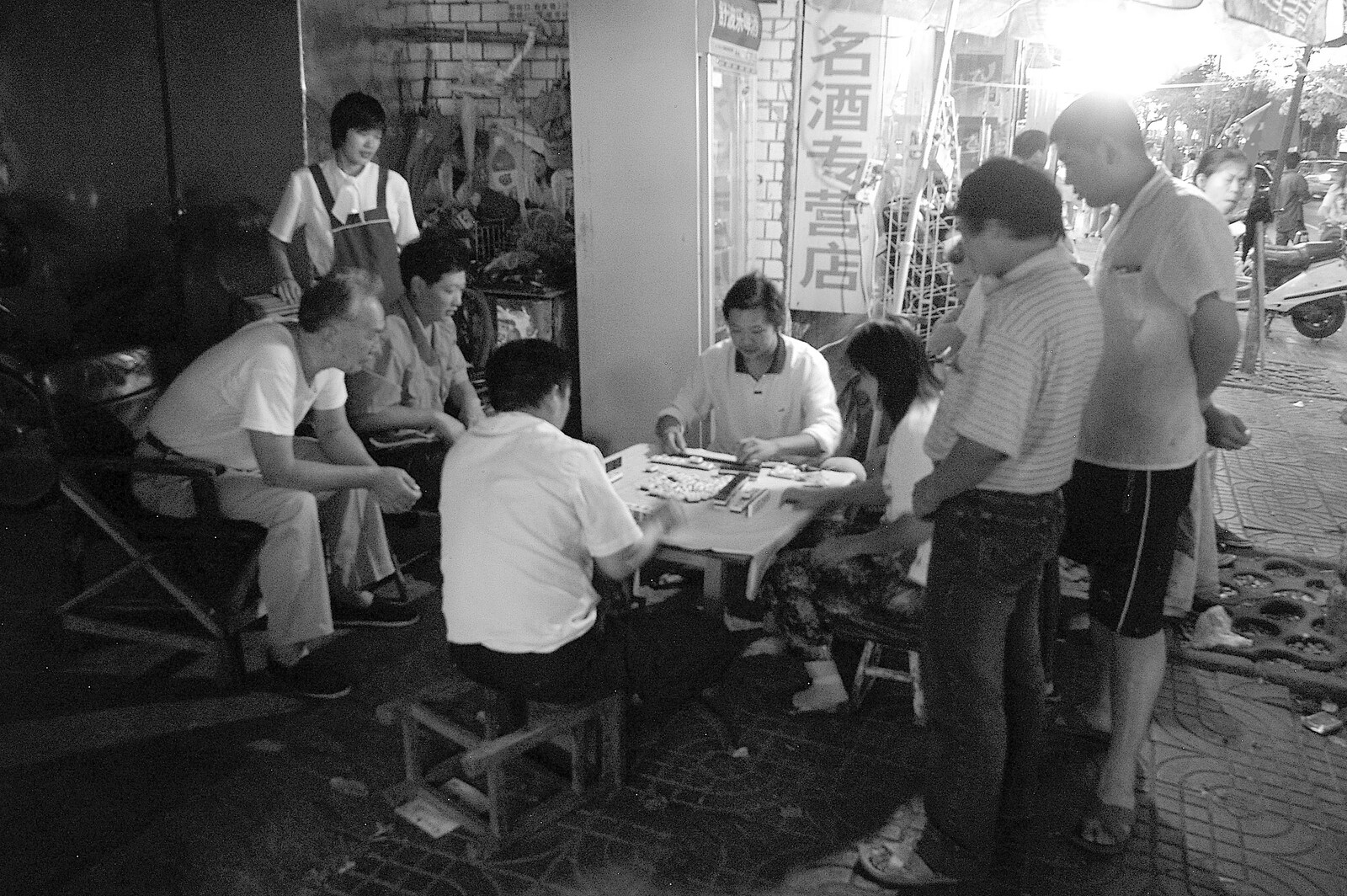 A vigorous game of Mahjong is occurring from Nanjing by Night, Nanjing, Jiangsu Province, China - 4th October 2006