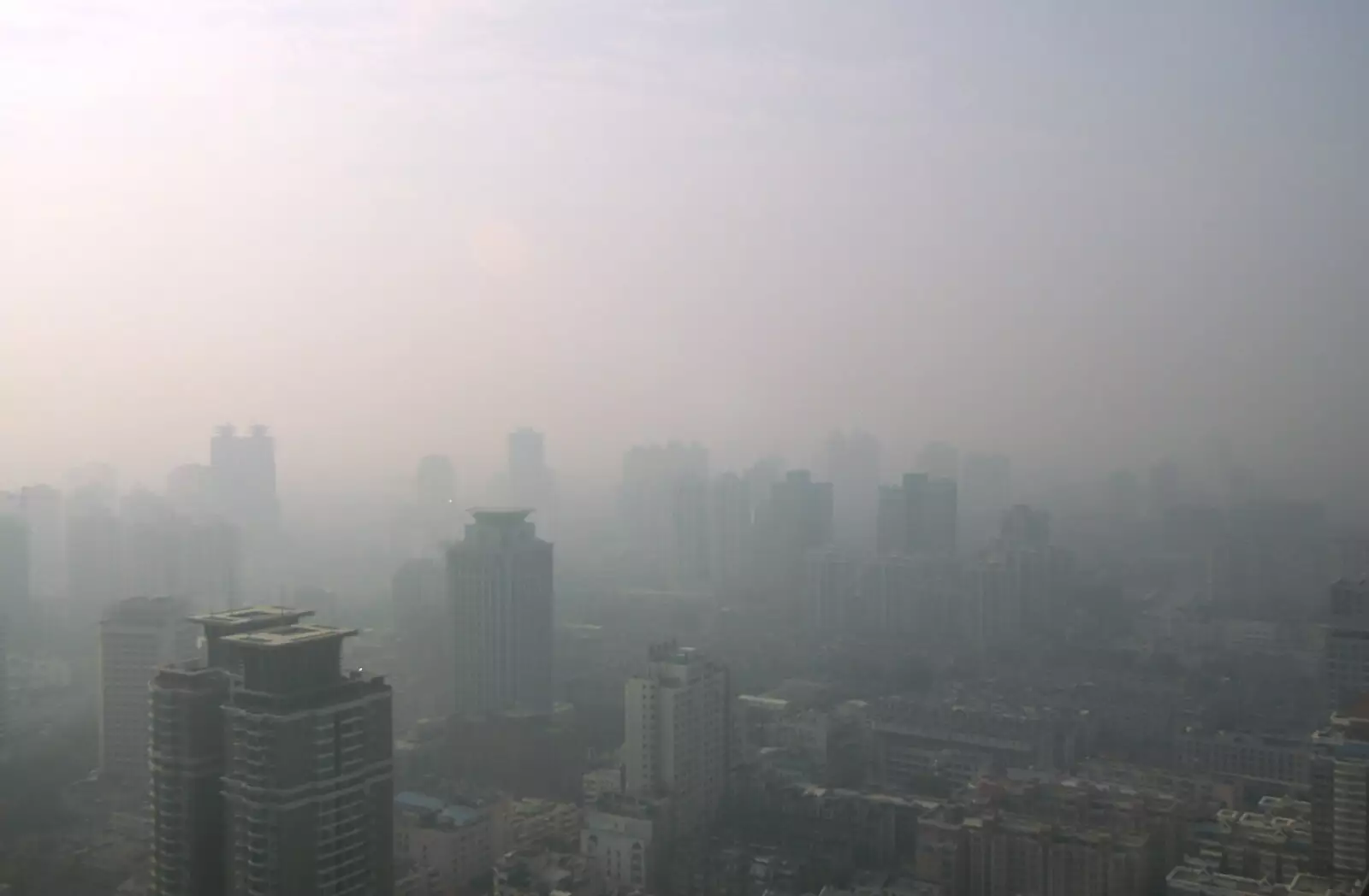 A smoggy city view on the first morning, from A Few Days in Nanjing, Jiangsu Province, China - 7th October 2006