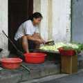 Outside a house, a woman chops vegetables, A Few Days in Nanjing, Jiangsu Province, China - 7th October 2006
