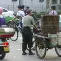 A guy pauses whilst hauling tubs of mystery stuff, A Few Days in Nanjing, Jiangsu Province, China - 7th October 2006