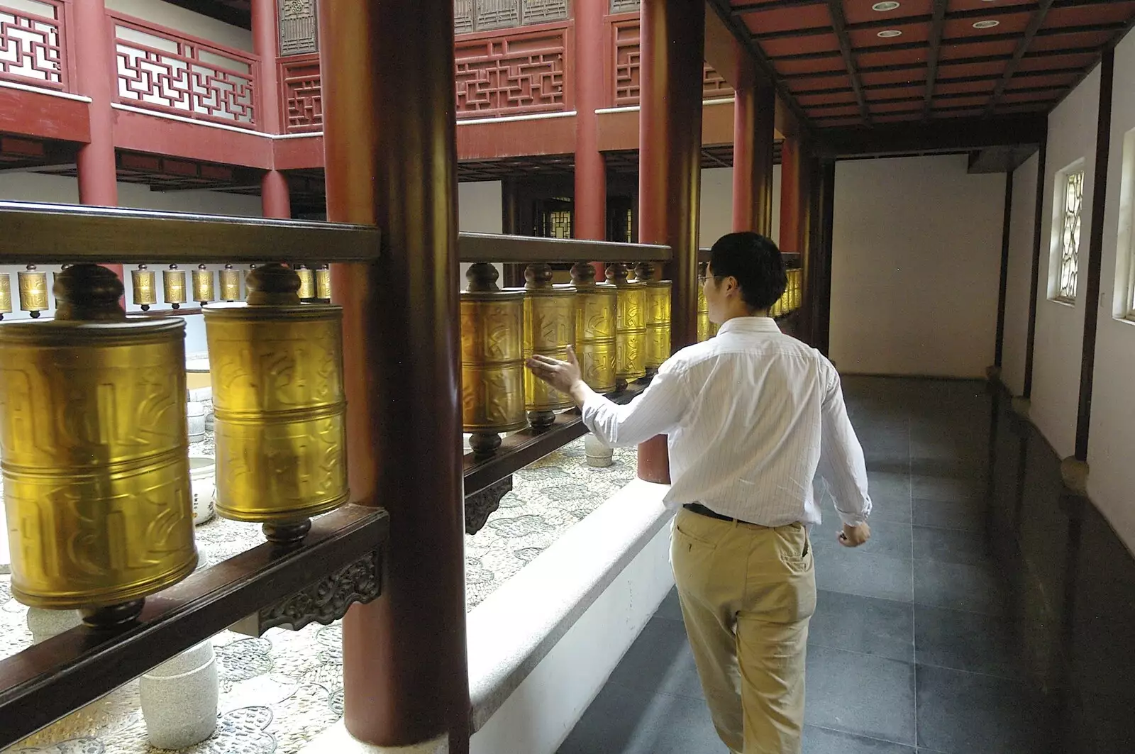 Prayer wheels spin prayers out into the world, from A Few Days in Nanjing, Jiangsu Province, China - 7th October 2006