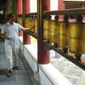 Colleague Ashish spins the Buddhist prayer wheels, A Few Days in Nanjing, Jiangsu Province, China - 7th October 2006