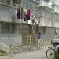 Dudes up a ladder talk animatedly about something, A Few Days in Nanjing, Jiangsu Province, China - 7th October 2006