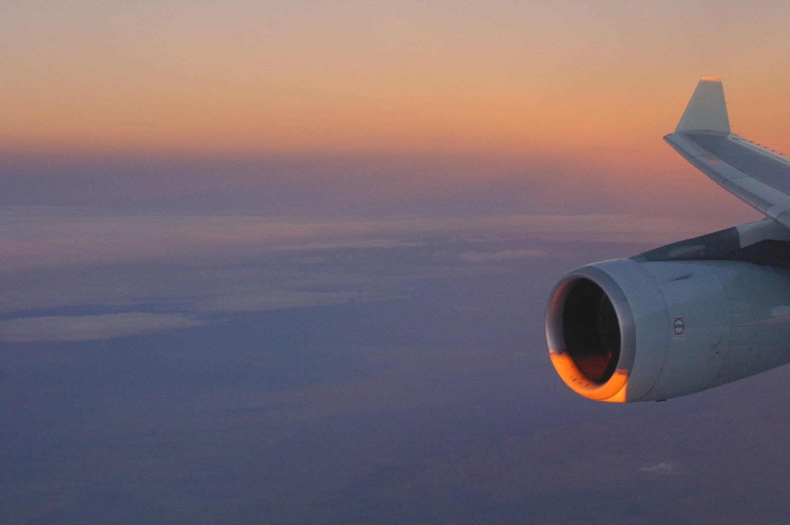 Sunset on the Airbus A-340 over the Gobi Desert from A Few Days in Nanjing, Jiangsu Province, China - 7th October 2006