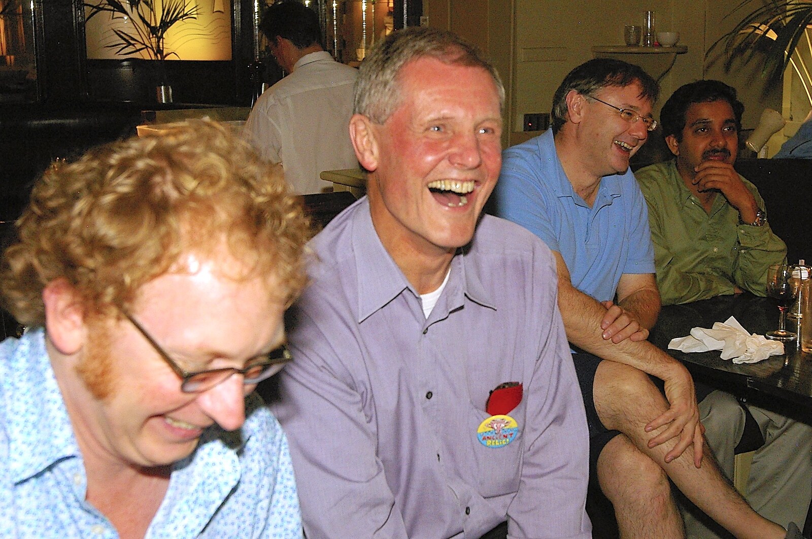 Tim has a laff about something from Tim's 60th Birthday, Brown's Restaurant, Trumpington Road, Cambridge - 16th October 2006