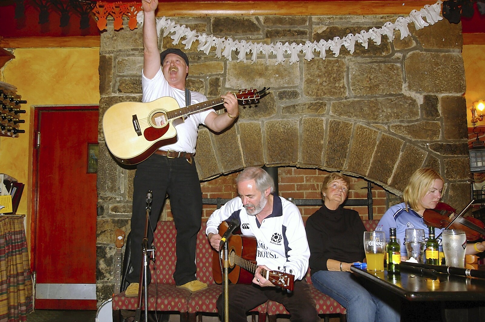 The guitarist gets carried away from Caroline and Chris's Wedding, Spanish Point, County Clare, Ireland - 26th October 2006